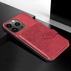 Silicone Candy Rubber Gel Fashionable Pattern Soft Case Cover S02 for Apple iPhone 13 Pro Max Red