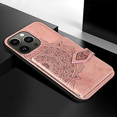 Silicone Candy Rubber Gel Fashionable Pattern Soft Case Cover S02 for Apple iPhone 13 Pro Max Rose Gold