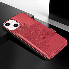 Silicone Candy Rubber Gel Fashionable Pattern Soft Case Cover S02 for Apple iPhone 13 Red