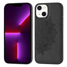Silicone Candy Rubber Gel Fashionable Pattern Soft Case Cover S04 for Apple iPhone 13 Black