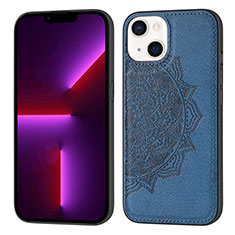 Silicone Candy Rubber Gel Fashionable Pattern Soft Case Cover S04 for Apple iPhone 13 Blue