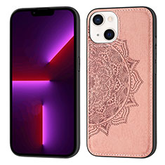 Silicone Candy Rubber Gel Fashionable Pattern Soft Case Cover S04 for Apple iPhone 13 Mini Rose Gold