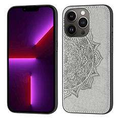 Silicone Candy Rubber Gel Fashionable Pattern Soft Case Cover S04 for Apple iPhone 13 Pro Max Gray
