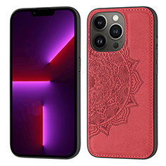 Silicone Candy Rubber Gel Fashionable Pattern Soft Case Cover S04 for Apple iPhone 14 Pro Max Red