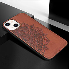 Silicone Candy Rubber Gel Fashionable Pattern Soft Case Cover S05 for Apple iPhone 13 Mini Brown