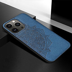 Silicone Candy Rubber Gel Fashionable Pattern Soft Case Cover S05 for Apple iPhone 13 Pro Blue