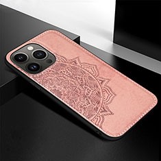 Silicone Candy Rubber Gel Fashionable Pattern Soft Case Cover S05 for Apple iPhone 13 Pro Max Rose Gold