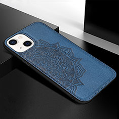 Silicone Candy Rubber Gel Fashionable Pattern Soft Case Cover S05 for Apple iPhone 14 Blue