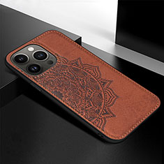 Silicone Candy Rubber Gel Fashionable Pattern Soft Case Cover S05 for Apple iPhone 14 Pro Max Brown