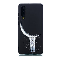 Silicone Candy Rubber Gel Fashionable Pattern Soft Case Cover S05 for Huawei P30 Black