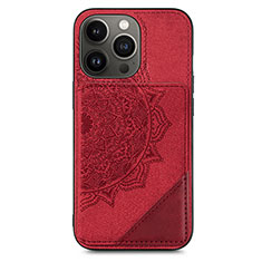 Silicone Candy Rubber Gel Fashionable Pattern Soft Case Cover S06 for Apple iPhone 13 Pro Max Red