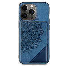 Silicone Candy Rubber Gel Fashionable Pattern Soft Case Cover S06 for Apple iPhone 14 Pro Blue