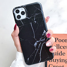 Silicone Candy Rubber Gel Fashionable Pattern Soft Case Cover S10 for Apple iPhone 11 Pro Max Black