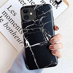 Silicone Candy Rubber Gel Fashionable Pattern Soft Case Cover S11 for Apple iPhone 11 Black