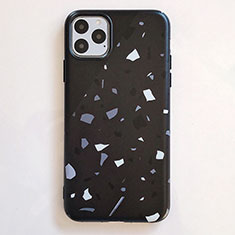Silicone Candy Rubber Gel Fashionable Pattern Soft Case Cover S12 for Apple iPhone 11 Pro Max Black