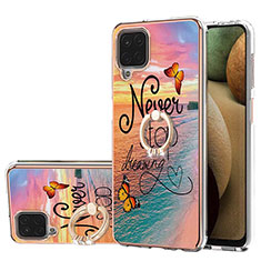 Silicone Candy Rubber Gel Fashionable Pattern Soft Case Cover with Finger Ring Stand Y03B for Samsung Galaxy A12 5G Mixed