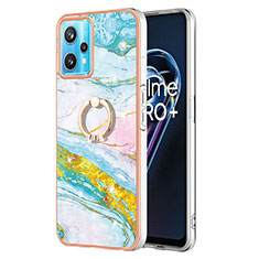 Silicone Candy Rubber Gel Fashionable Pattern Soft Case Cover with Finger Ring Stand Y05B for Realme 9 Pro 5G Colorful