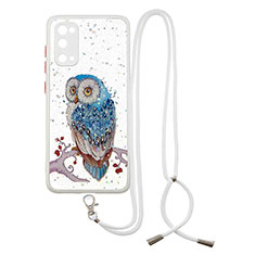 Silicone Candy Rubber Gel Fashionable Pattern Soft Case Cover with Lanyard Strap Y01X for Samsung Galaxy S20 5G Mixed