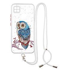 Silicone Candy Rubber Gel Fashionable Pattern Soft Case Cover with Lanyard Strap Y01X for Xiaomi Redmi 9 India Mixed