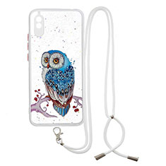 Silicone Candy Rubber Gel Fashionable Pattern Soft Case Cover with Lanyard Strap Y01X for Xiaomi Redmi 9AT Mixed