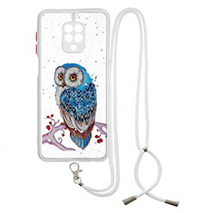 Silicone Candy Rubber Gel Fashionable Pattern Soft Case Cover with Lanyard Strap Y01X for Xiaomi Redmi Note 9 Pro Max Mixed