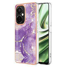 Silicone Candy Rubber Gel Fashionable Pattern Soft Case Cover Y01B for OnePlus Nord CE 3 5G Purple