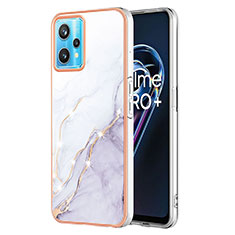 Silicone Candy Rubber Gel Fashionable Pattern Soft Case Cover Y01B for Realme 9 Pro+ Plus 5G White