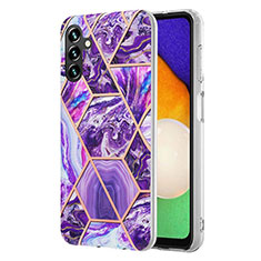 Silicone Candy Rubber Gel Fashionable Pattern Soft Case Cover Y01B for Samsung Galaxy A04s Purple