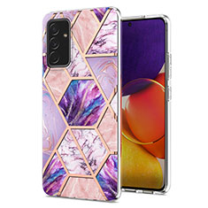 Silicone Candy Rubber Gel Fashionable Pattern Soft Case Cover Y01B for Samsung Galaxy A05s Clove Purple