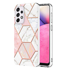 Silicone Candy Rubber Gel Fashionable Pattern Soft Case Cover Y01B for Samsung Galaxy A33 5G Pink