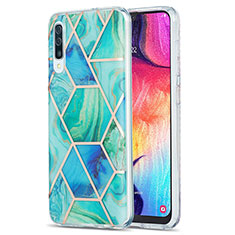 Silicone Candy Rubber Gel Fashionable Pattern Soft Case Cover Y01B for Samsung Galaxy A50 Green