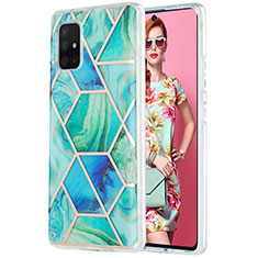 Silicone Candy Rubber Gel Fashionable Pattern Soft Case Cover Y01B for Samsung Galaxy A71 5G Green
