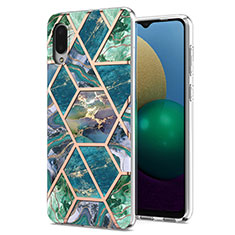 Silicone Candy Rubber Gel Fashionable Pattern Soft Case Cover Y01B for Samsung Galaxy M02 Midnight Green