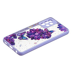Silicone Candy Rubber Gel Fashionable Pattern Soft Case Cover Y01X for Samsung Galaxy A33 5G Purple