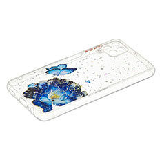 Silicone Candy Rubber Gel Fashionable Pattern Soft Case Cover Y01X for Samsung Galaxy M12 Blue