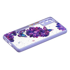 Silicone Candy Rubber Gel Fashionable Pattern Soft Case Cover Y01X for Samsung Galaxy S20 Lite 5G Purple