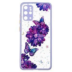Silicone Candy Rubber Gel Fashionable Pattern Soft Case Cover Y01X for Samsung Galaxy S20 Plus Purple