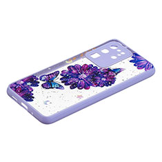 Silicone Candy Rubber Gel Fashionable Pattern Soft Case Cover Y01X for Samsung Galaxy S20 Ultra 5G Purple