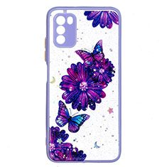Silicone Candy Rubber Gel Fashionable Pattern Soft Case Cover Y01X for Xiaomi Poco M3 Purple