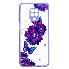 Silicone Candy Rubber Gel Fashionable Pattern Soft Case Cover Y01X for Xiaomi Redmi Note 9S Purple