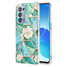Silicone Candy Rubber Gel Fashionable Pattern Soft Case Cover Y02B for Oppo Reno6 Pro+ Plus 5G Green