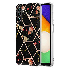 Silicone Candy Rubber Gel Fashionable Pattern Soft Case Cover Y02B for Samsung Galaxy A04s Black