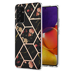 Silicone Candy Rubber Gel Fashionable Pattern Soft Case Cover Y02B for Samsung Galaxy A05s Black