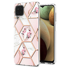 Silicone Candy Rubber Gel Fashionable Pattern Soft Case Cover Y02B for Samsung Galaxy A12 Pink