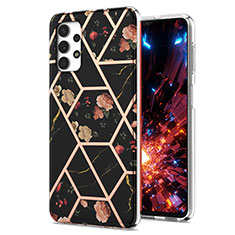 Silicone Candy Rubber Gel Fashionable Pattern Soft Case Cover Y02B for Samsung Galaxy A32 5G Black