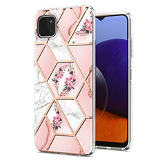 Silicone Candy Rubber Gel Fashionable Pattern Soft Case Cover Y02B for Samsung Galaxy F42 5G Pink