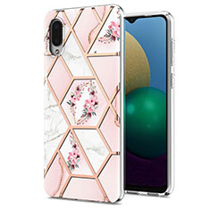 Silicone Candy Rubber Gel Fashionable Pattern Soft Case Cover Y02B for Samsung Galaxy M02 Pink