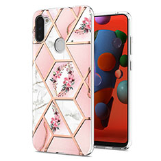 Silicone Candy Rubber Gel Fashionable Pattern Soft Case Cover Y02B for Samsung Galaxy M11 Pink