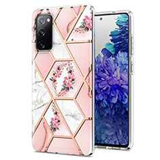 Silicone Candy Rubber Gel Fashionable Pattern Soft Case Cover Y02B for Samsung Galaxy S20 FE 5G Pink