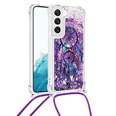 Silicone Candy Rubber Gel Fashionable Pattern Soft Case Cover Y02B for Samsung Galaxy S21 5G Purple